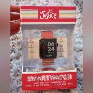 New in Box Justice Kid Smartwatch in Rose Weave & Rose Gold Case